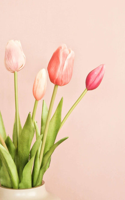 klassieke lange tulp in mix kleuren als roze rood